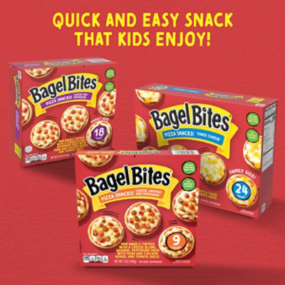 Bagel Bites Cheese Sausage & Pepperoni Mini Pizza Bagel Frozen Snacks Box - 9 Count - Image 7