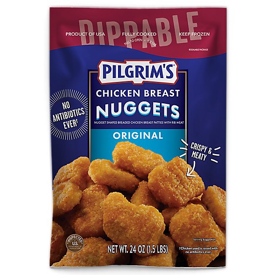 Pilgrims Chicken Nuggets Frozen Fully Cooked - 24 OZ