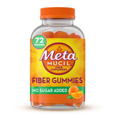 Metamucil Fiber Supplement Gummies Sugar Free Orange - 72 Count - Image 1