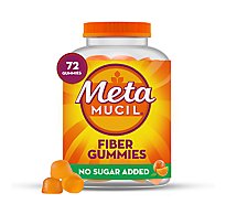 Metamucil Fiber Supplement Gummies Sugar Free Orange - 72 Count