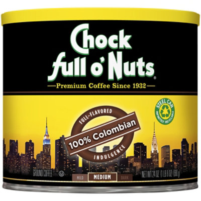 Chock full o Nuts 100% Columbian Ground Coffee Canister - 24 OZ - Image 6