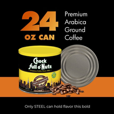 Chock full o Nuts 100% Columbian Ground Coffee Canister - 24 OZ - Image 5