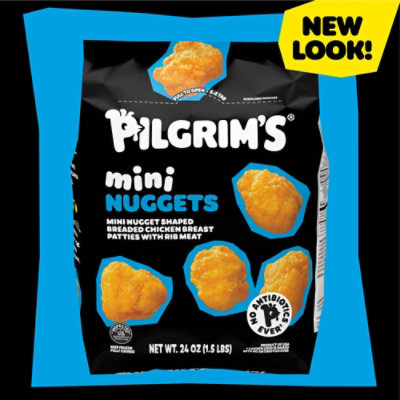 Pilgrim's Mini Nugget Shaped Breaded Chicken Breast Patties With Rib Meat - 24 Oz - Image 2