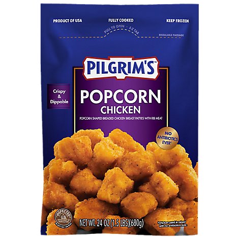 Pilgrims Popcorn Chicken Frozen Fully Cooked - 24 OZ
