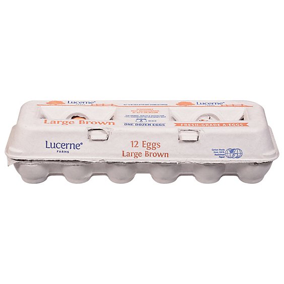 Lucerne Eggs Brown Large Aa - 12 CT