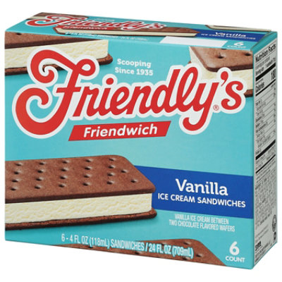 Friendly's Vanilla Friendwich Ice Cream Sandwiches Box - 6 Count - Image 3