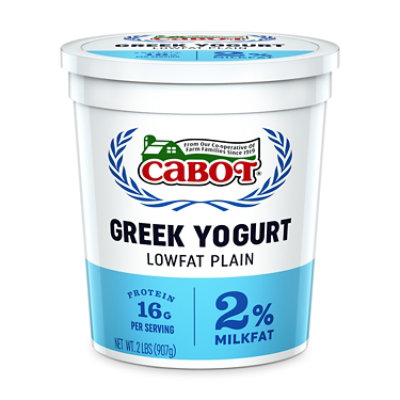 Cabot Creamery 2% Plain Greek Style Yogurt - 32 OZ - Image 1