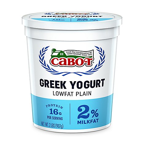 Cabot Creamery 2% Plain Greek Style Yogurt - 32 OZ