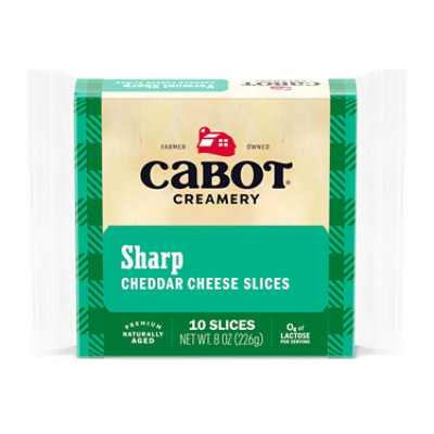 Cabot Creamery Sharp Cheddar Cheese Slices - 8 OZ - Image 1