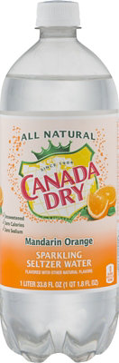 Canada Dry Mandarin Orange Sparkling Seltzer Water Bottle - 1 Liter - Image 4