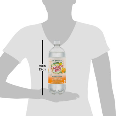 Canada Dry Mandarin Orange Sparkling Seltzer Water Bottle - 1 Liter - Image 1