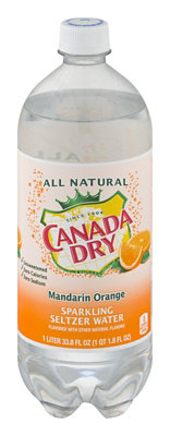 Canada Dry Mandarin Orange Sparkling Seltzer Water Bottle - 1 Liter - Image 2