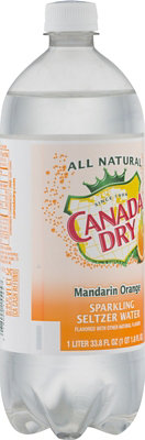 Canada Dry Mandarin Orange Sparkling Seltzer Water Bottle - 1 Liter - Image 7