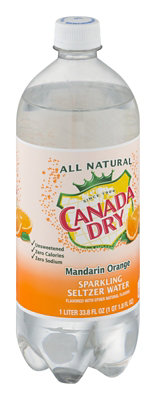 Canada Dry Mandarin Orange Sparkling Seltzer Water Bottle - 1 Liter - Image 3