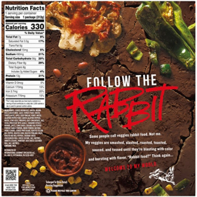 Fat Rabbit Smoky Mole Madness with Roasted Vegetables Frozen Meal - 11 Oz - Image 8