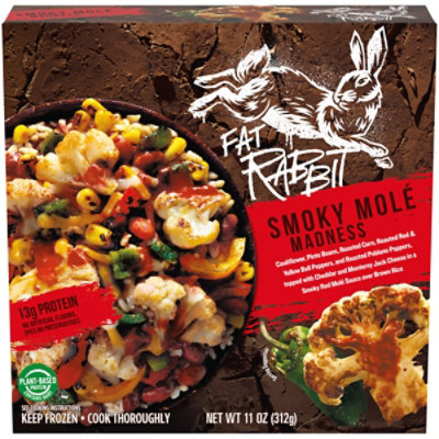 Fat Rabbit Smoky Mole Madness with Roasted Vegetables Frozen Meal Box - 11 Oz
