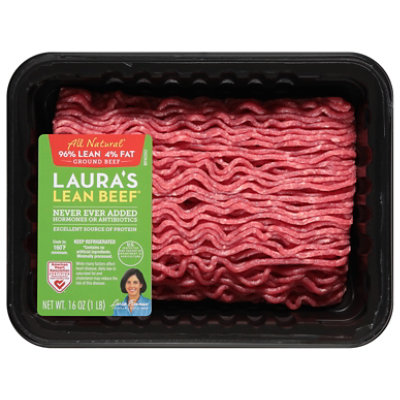 Lauras 96% Lean Ground Beef 4% Fat - 1 LB