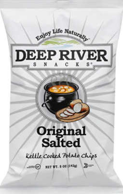 Deep River Snacks Salted Original Kettle Cooked Potato Chips - 5 Oz - Image 2