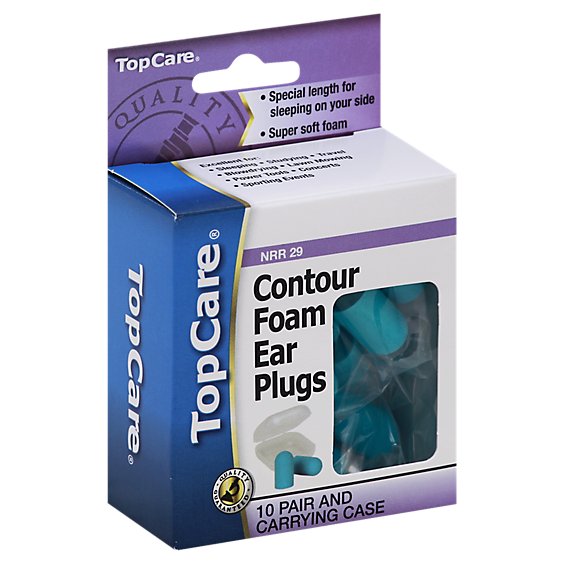 Top Care Ear Plugs Comfort Foam 10 Pair - Each
