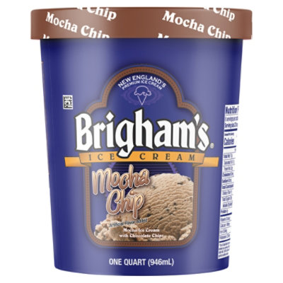 Brigham's Mocha Chip Ice Cream - 1 Quart - Image 3