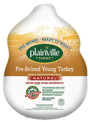 Plainville Farms Young Turkey Whole Brined - LB - Image 1