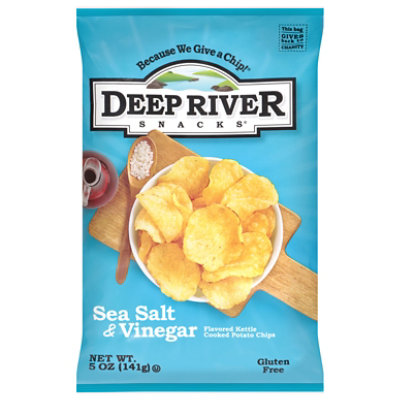 Deep River Snacks Salt & Vinegar Kettle Cooked Potato Chips - 5 Oz - Image 2