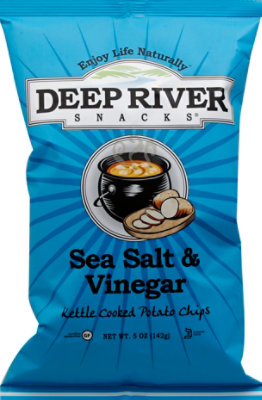 Deep River Snacks Salt & Vinegar Kettle Cooked Potato Chips - 5 Oz - Image 2