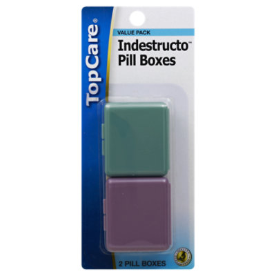 Top Care Pill Containers Portable And Secure - Each - Image 1