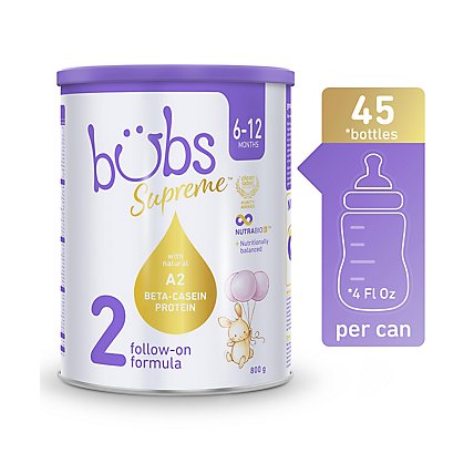 Bubs Australian Supreme A2 Infant Formula Stage 2 Milk Based Powder - 28.2 Oz - Image 2