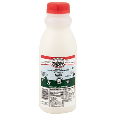 Monument Farms Dairy Whole Milk Cardboard Carton 16 Oz - 16 FZ - Image 1