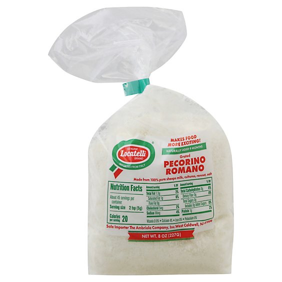 Locatelli Grated Pecorino Romano Bag - 8 OZ