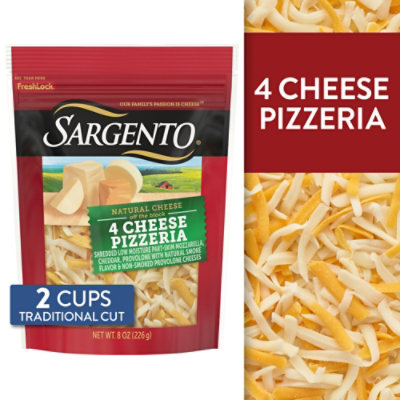 Sargento Shredded 4 Cheese Pizzeria Natural Cheese - 8 Oz - Image 1