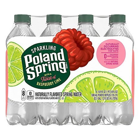 Poland Spring Sparkling Raspberry-lime - 8-16.9 FZ