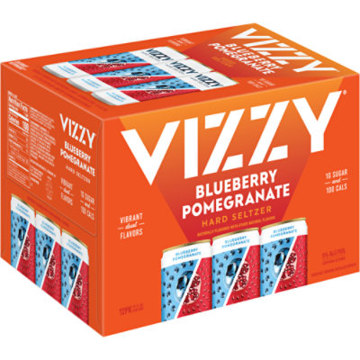 Vizzy Blueberry Pomegranate Beer 5% ABV In Cans - 12-12 Oz - Image 1