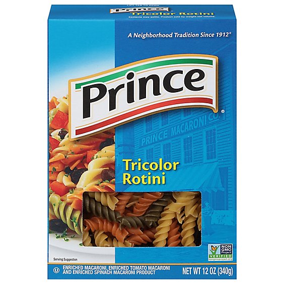 Prince Pasta Rotini Primavera Tri Color - 16 Oz