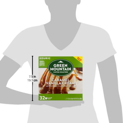 Green Mountain Coffee Roasters Caramel Vanilla Cream Light Roast Coffee K Cup Pods - 32 Count - Image 4