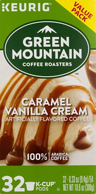 Green Mountain Coffee Roasters Caramel Vanilla Cream Light Roast Coffee K Cup Pods - 32 Count - Image 3