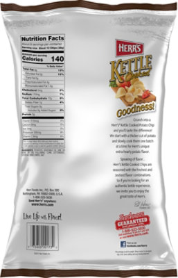 Herrs Kettle Cooked Russet Potato Chips - 7.5 OZ - Image 6