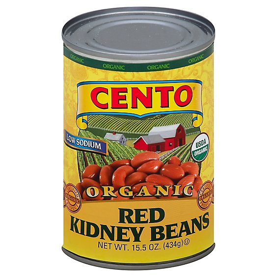 Cento Organic Low Salt Red Kidney Beans - 15.5 Oz