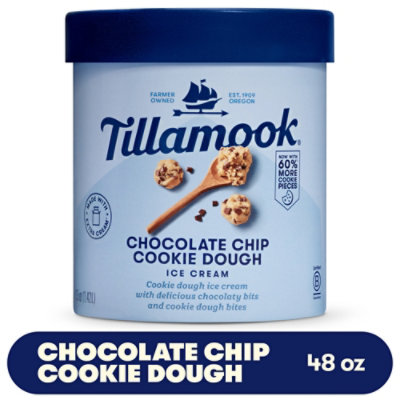 Tillamook Chocolate Chip Cookie Dough Ice Cream - 48 Oz - Image 1