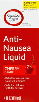 Signature Care Anti-nausea Liquid Cherry Flavor - 4 FZ - Image 2