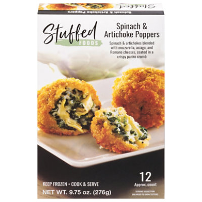 Stuffed Foods Spinach & Artichoke Poppers - 9.75 OZ