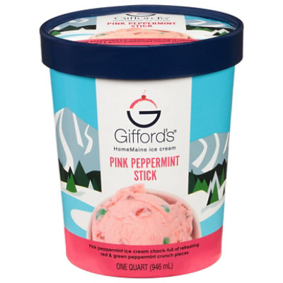 Pink Peppermint Ice Cream With Mint Candies Throughout - 32 FZ - Shaw's