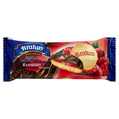 Krakus Chocolate Raspberry Cookie Biscuit - 4.76 OZ - jewelosco