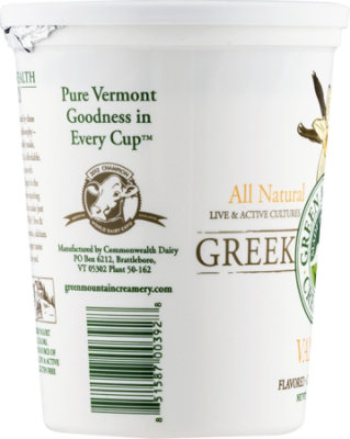 Green Mountain Creamery Vanilla Nonfat Greek Yogurt 32 Oz - 32 OZ - Image 3