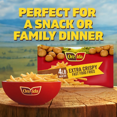 Ore-Ida Extra Crispy Fast Food French Fries French Fried Frozen Potatoes Value Size - 4 lb - Image 2