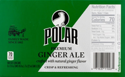 Polar Premium Ginger Ale Cans - 6-7.5 Fl. Oz. - Image 5