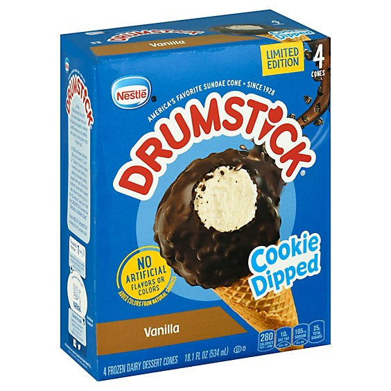 Drumstick Cookie Dipped Vanilla Box - 18.4 FZ