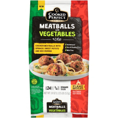 Cooked Perfect Chicken Meatballs With Veggies - 18 Oz. - Image 2