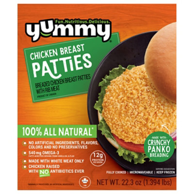 Yummy Chicken Breast Patties Panko Nae 100% - 24.5 OZ - Image 3